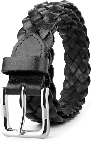 F&L CLASSIC Leather Braided Belts for Men - Mens Casual Woven Leather Belt for Dress Pants in Kuwait