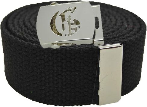 Old English Initial"G" Canvas Military Web Belt & Silver Buckle 60 Inch in Saudi Arabia