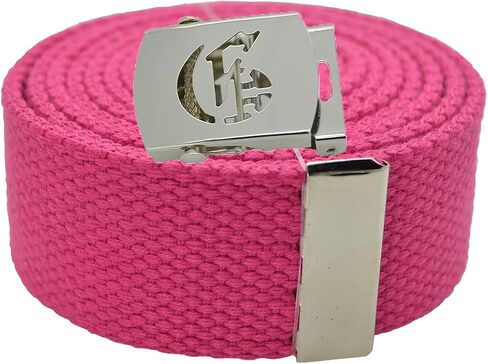 Old English Initial"G" Canvas Military Web Belt & Silver Buckle 60 Inch in Saudi Arabia