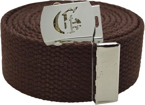 Old English Initial"G" Canvas Military Web Belt & Silver Buckle 60 Inch in Saudi Arabia