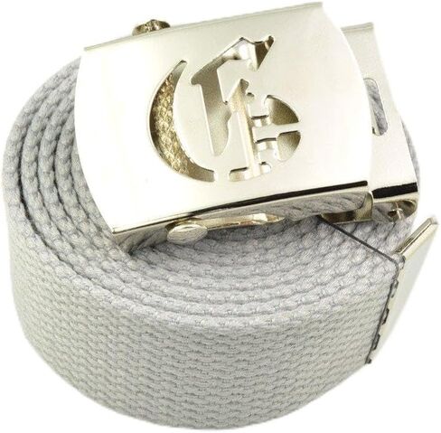 Old English Initial"G" Canvas Military Web Belt & Silver Buckle 60 Inch in Saudi Arabia