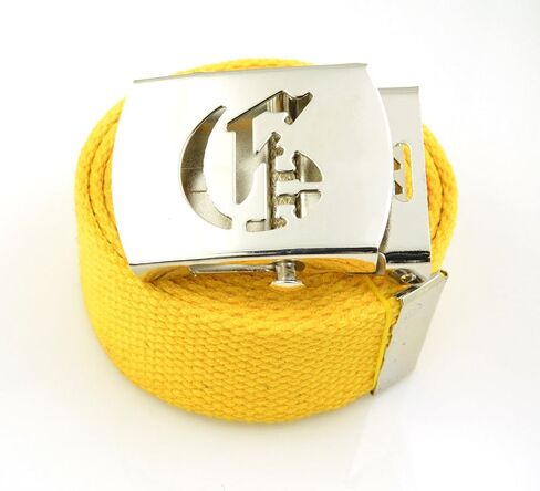 Old English Initial"G" Canvas Military Web Belt & Silver Buckle 60 Inch in Saudi Arabia