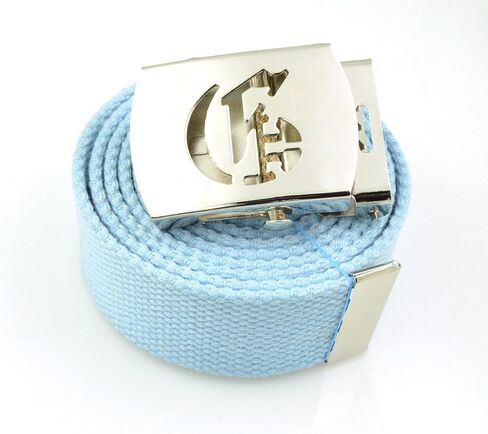 Old English Initial"G" Canvas Military Web Belt & Silver Buckle 60 Inch in Saudi Arabia