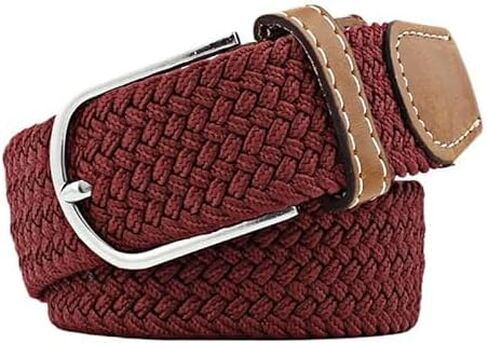 Pooyikoi Mixed Color Woven Braided Stretch Belts for Men & Women Elastic Canvas Woven Belts for Jeans Pants in Saudi Arabia