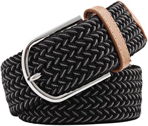 Pooyikoi Mixed Color Woven Braided Stretch Belts for Men & Women Elastic Canvas Woven Belts for Jeans Pants in Saudi Arabia