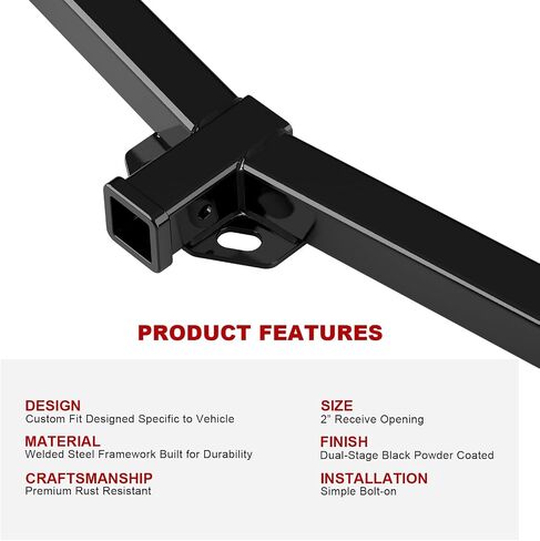 APS Rear Towing Hitch Receiver, Class 3 Trailer Hitch Compatible with Ford E-150 E-250 E-350 2003-2014 in Saudi Arabia