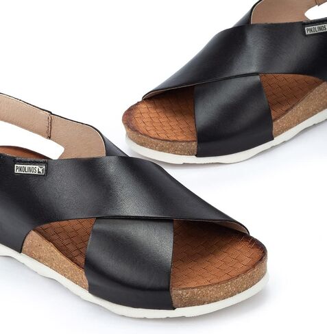 Pikolinos Wedge Sandals Leather Mahon for Woman Brandy in Kuwait