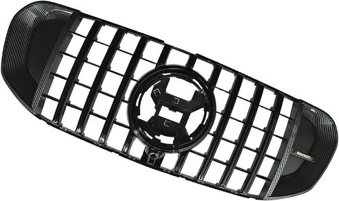 X167 Grille-شبكة ألياف الكربون لعام 2020-2023 Mercedes-Benz X167 GLS450 GLS580 أمامي شواء ث/ثقب الكاميرا الأسود in Saudi Arabia