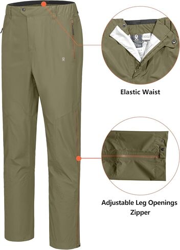 Little Donkey Andy Men's Rain Pants Waterproof Lightweight Overpants Windproof Outdoor Pants for Hiking, Golf, Fishing in Saudi Arabia