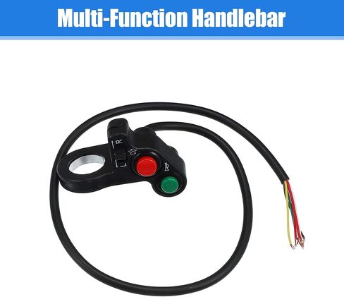 X AutoHaux 1 Set Universal UTV ATV SXS Scooter Amber Red LED Turn Signal Horn Kit مع مقابض تبديل التبديل الفلاش ترحيل الشارع القانوني in Saudi Arabia