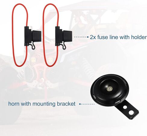 X AutoHaux 1 Set Universal UTV ATV SXS Scooter Amber Red LED Turn Signal Horn Kit مع مقابض تبديل التبديل الفلاش ترحيل الشارع القانوني in Saudi Arabia