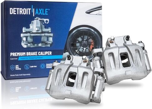 Detroit Axle - RWD Front 2pc Brake Calipers for 12-21 Chrysler 300 Dodge Challenger Charger, 2 Disc Brake Calipers w/Bracket 2012 2013 2014 2015 2016 2017 2018 2019 2020 2021 Replacement in Saudi Arabia