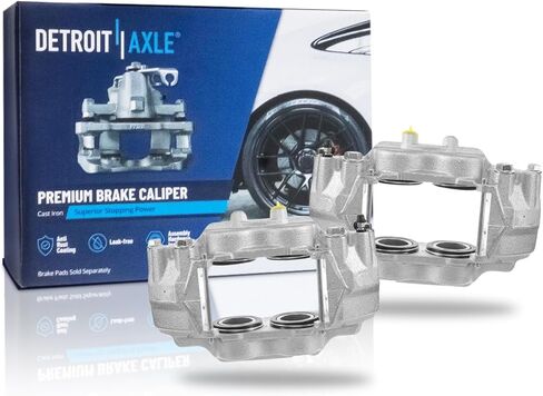 Detroit Axle - 2pc Front Brake Calipers for 2001-2007 Toyota Sequoia 2000-2006 Tundra Disc Brake Calipers 2002 2003 2004 2005 2006 Replacement Brake Calipers Assembly in Saudi Arabia