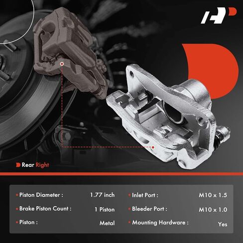 A-Premium Disc Brake Caliper Assembly with Bracket Compatible with Select Hyundai Models - Genesis 2009 2010 2011 - Rear Left Driver Side in Saudi Arabia
