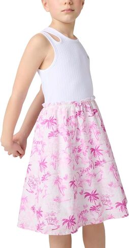GUESS Girls' Eco Sleeveless Mixed Fabric Dress in Saudi Arabia