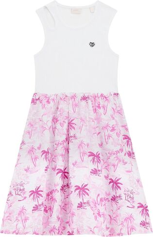 GUESS Girls' Eco Sleeveless Mixed Fabric Dress in Saudi Arabia
