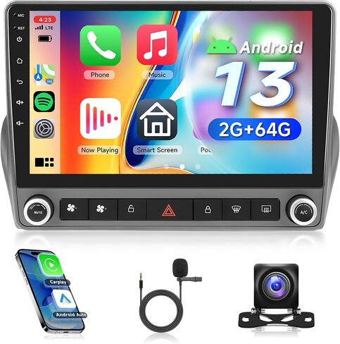 8 Core 6G+128G Radio for Chevrolet Camaro 2008-2015, Rimoody Android 13 Car Stereo Carplay Android Auto 9 Inch Touchscreen GPS 4G-WiFi Bluetooth FM DSP-36 Mirror Link 59-UI Themes AHD Backup Camera in Saudi Arabia