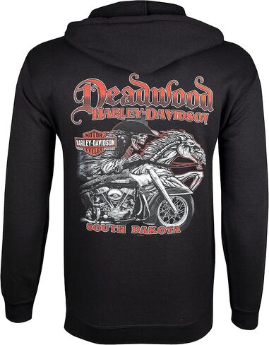 Harley-Davidson Deadwood Men's Skull Rider zip-up-hoodie sweatshirt in Saudi Arabia