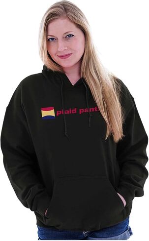 Brisco Brands Plaid Pantry Store Minimalist Logo Hoodie Sweatshirt Women Men in Saudi Arabia