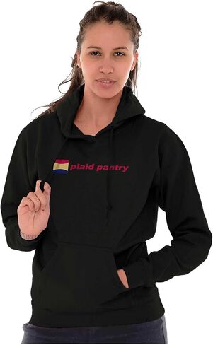 Brisco Brands Plaid Pantry Store Minimalist Logo Hoodie Sweatshirt Women Men in Saudi Arabia