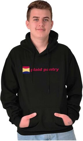 Brisco Brands Plaid Pantry Store Minimalist Logo Hoodie Sweatshirt Women Men in Saudi Arabia