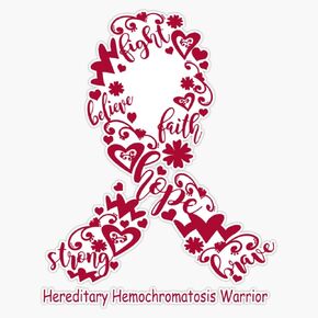 Magnet Hereditary Hemochromatosis Warrior Hereditary Hemochromatosis Ribbon Strong Hope Believe Fight Faith Brave Magnetic Vinyl Sticker 5" in Saudi Arabia