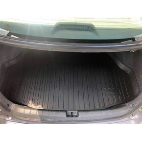بطانة البضائع-حصيرة جذع لـ Honda Accord Sedan & Coupe 2013-2017-حصائر جذع مقاومة للطقس للسيارات ذات الشفاه المرتفعة-مطاطية حصيرة السيارة غير المنقولة-التصميم بالليزر مسبقًا in Kuwait
