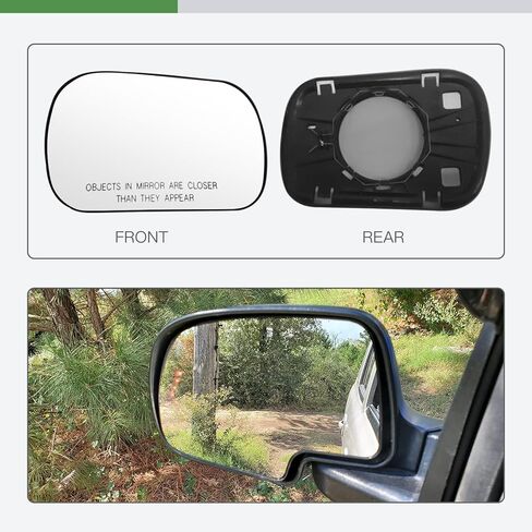SCITOO Passenger Side Mirror Glass Compatible with 2000-2004 For TOYOTA AVALON W/O HEATED Chrome Convex Right Exterior Mirror Glass With Backing Plate RM72028-12P in Saudi Arabia