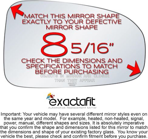 extrectafit 8399r Side Mirror Mirror Glass Replace Repater مع 2000 2001 2002 2003 2004 2005 Chevy Impala in Saudi Arabia