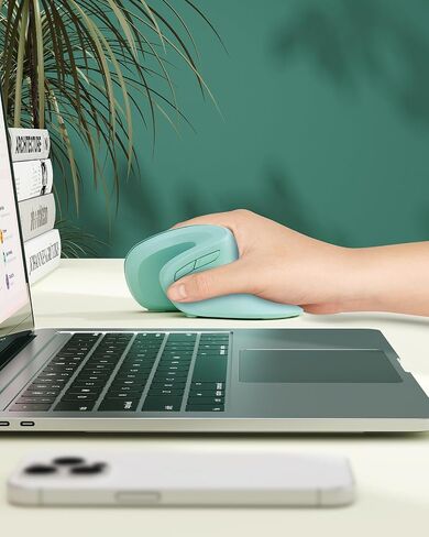 seenda Ergonomic Vertical Mouse with Jiggler - Bluetooth + 2.4G USB Multi Device, Wireless Ergo Mouse, Jiggler Mouse Mover for Laptop/PC/Notebook, Computer Mice for Windows, Mac OS, Black in Saudi Arabia