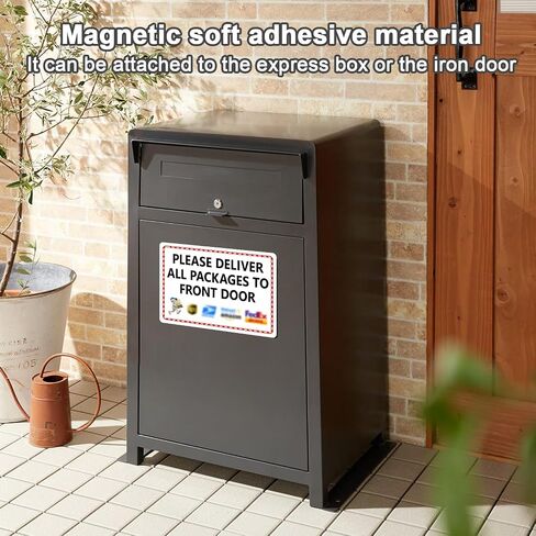Magnetic Soft Adhesive Delivery Signs for Packages, 10x7 Inch Package Delivery Sign, Package Sign, Please Place Packages in Box Thank You for Delivery Drivers to Follow Instructions Easily in Saudi Arabia