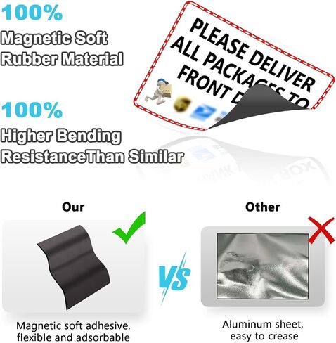 Magnetic Soft Adhesive Delivery Signs for Packages, 10x7 Inch Package Delivery Sign, Package Sign, Please Place Packages in Box Thank You for Delivery Drivers to Follow Instructions Easily in Saudi Arabia
