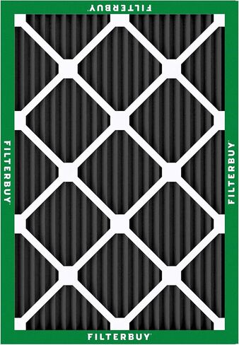 Filterbuy 14x30x1 فلتر الهواء MERV 8 مزيل الرائحة (عبوتان)، استبدال مرشحات هواء فرن HVAC AC المطوية بالكربون المنشط (الحجم الفعلي: 13.88 × 29.88 × 0.75 بوصة) in Saudi Arabia