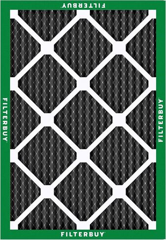 Filterbuy 14x30x1 فلتر الهواء MERV 8 مزيل الرائحة (عبوتان)، استبدال مرشحات هواء فرن HVAC AC المطوية بالكربون المنشط (الحجم الفعلي: 13.88 × 29.88 × 0.75 بوصة) in Saudi Arabia