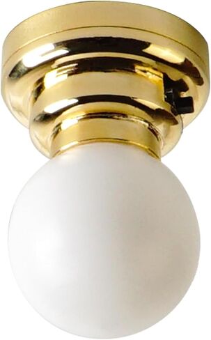 Waldosia 2PCS 1:12 Scale Dollhouse Miniature Brass LED Ceiling Light Set in Saudi Arabia