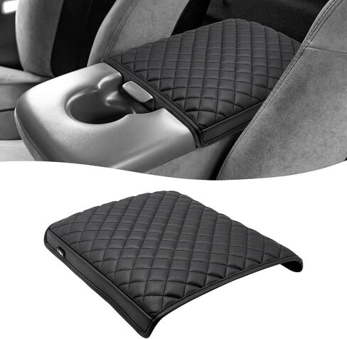 KBH Center Censole Cover Armrest Tover 1997 1998 1999 2000 2001 2002 2003 Ford F150 ، Middle Console Lid Cushion ، Exclied Vinyl Leather Interior ، Black (Fits Jump Seat فقط) in Saudi Arabia