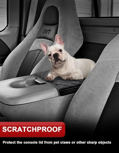 KBH Center Censole Cover Armrest Tover 1997 1998 1999 2000 2001 2002 2003 Ford F150 ، Middle Console Lid Cushion ، Exclied Vinyl Leather Interior ، Black (Fits Jump Seat فقط) in Saudi Arabia