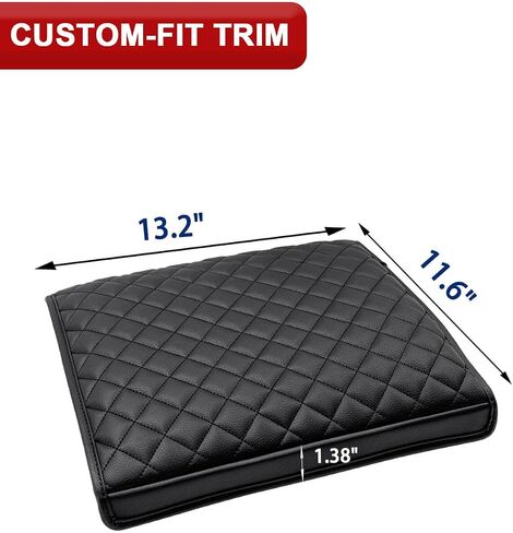 KBH Center Censole Cover Armrest Tover 1997 1998 1999 2000 2001 2002 2003 Ford F150 ، Middle Console Lid Cushion ، Exclied Vinyl Leather Interior ، Black (Fits Jump Seat فقط) in Saudi Arabia