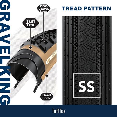 Panaracer GravelKing SS Tire - 700 x 30, Tubeless, Folding, Black in Kuwait