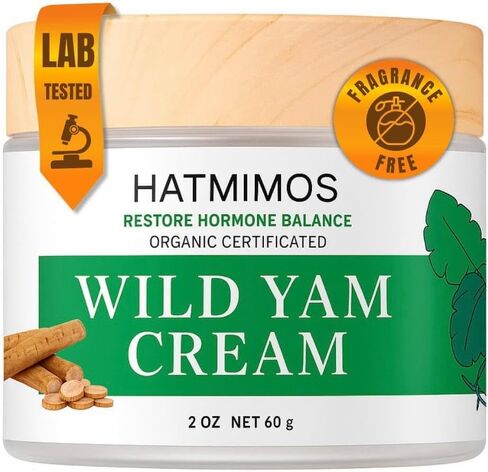 Wild Yam Cream, 2oz Wild Yam Root Organic Cream, Hormone Balance, Support Perimenopause & Menopause Relief, Progesterone, Wild Yam Cream for Women & Men Unscented for All Skin Type in Saudi Arabia