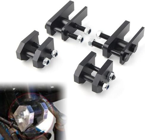 Lirun 2" Full Lift Kit ATV Silver for Yamaha Rhino 450 2004-2010, Rhino 660 2004-2007, Rhino 700 2008-2015 ATV Front And Rear Lift Kit, Suspension Lift Kits Black in Saudi Arabia