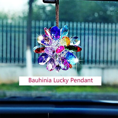 Crystal Girly Car Decor Accessories, Rear View Mirror Pendant, Multicolor Car Hanging Ornament Home Office Decor in Saudi Arabia