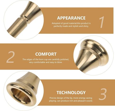 SAFIGLE Brass Instrument Mouthpieces French Horn Professional Horn Copper Alloy Horn Musical Instruments For Beginners Horn Supply Horn Practice Durable Horn Bbl Speaker in Kuwait