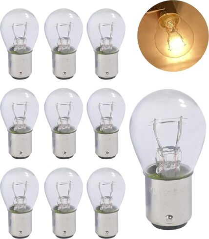 10PCS Car Tail Light Bulb,Break Light Bulb Replacement,Car Accessories,1157 P21/5W S25 BAY15D Automotive Double Tail High and Low Brake Light Bulbs,Fits Most Automotive Lighting Bulbs (White) in Saudi Arabia