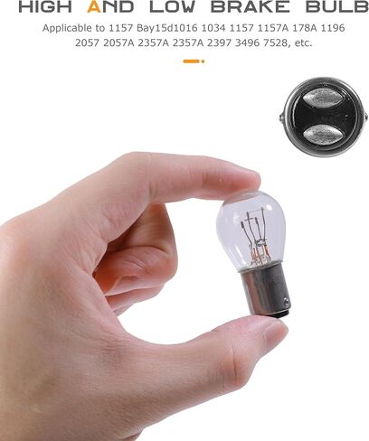 10PCS Car Tail Light Bulb,Break Light Bulb Replacement,Car Accessories,1157 P21/5W S25 BAY15D Automotive Double Tail High and Low Brake Light Bulbs,Fits Most Automotive Lighting Bulbs (White) in Saudi Arabia