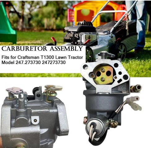 HUAYI OEM Carburetor Compatible with Craftsman T1300 Lawn Tractor Model 247.273730 247273730 Replacement Carb in Saudi Arabia