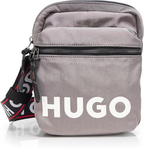 Hugo Quentyn Multipocketed Crossbody Bag ، Fossil Gray ، PCE. in Saudi Arabia