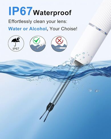 MEKK Ear Wax Removal Kit S5 with 10 MP Camera, Precision Tweezers, 12 Ear Spoons, Wireless Otoscope Ear Cleaner for iOS & Android in Kuwait