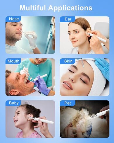 MEKK Ear Wax Removal Kit S5 with 10 MP Camera, Precision Tweezers, 12 Ear Spoons, Wireless Otoscope Ear Cleaner for iOS & Android in Kuwait