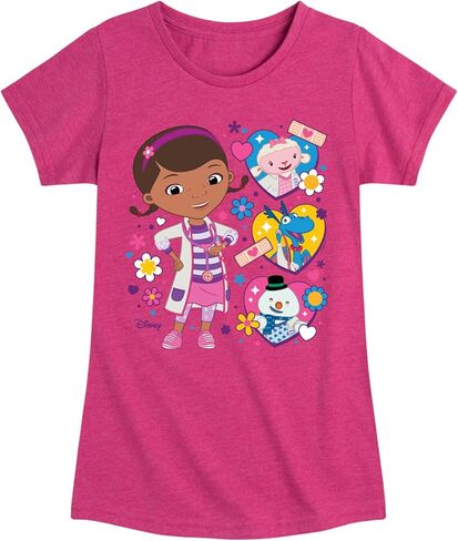Disney - Doc McStuffins - Doc with Friends Hearts - Toddler and Youth Girls Short Sleeve Graphic T-Shirt in Saudi Arabia